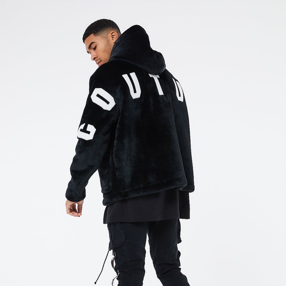 The Couture Club | Oversized Fur Applique Hoodie